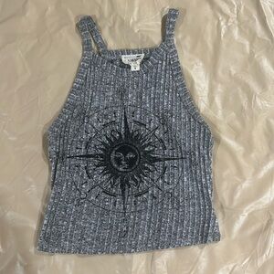 Grey crop tank- PacSun